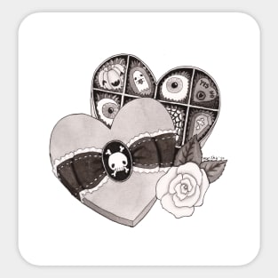 Heart-shaped box Sticker